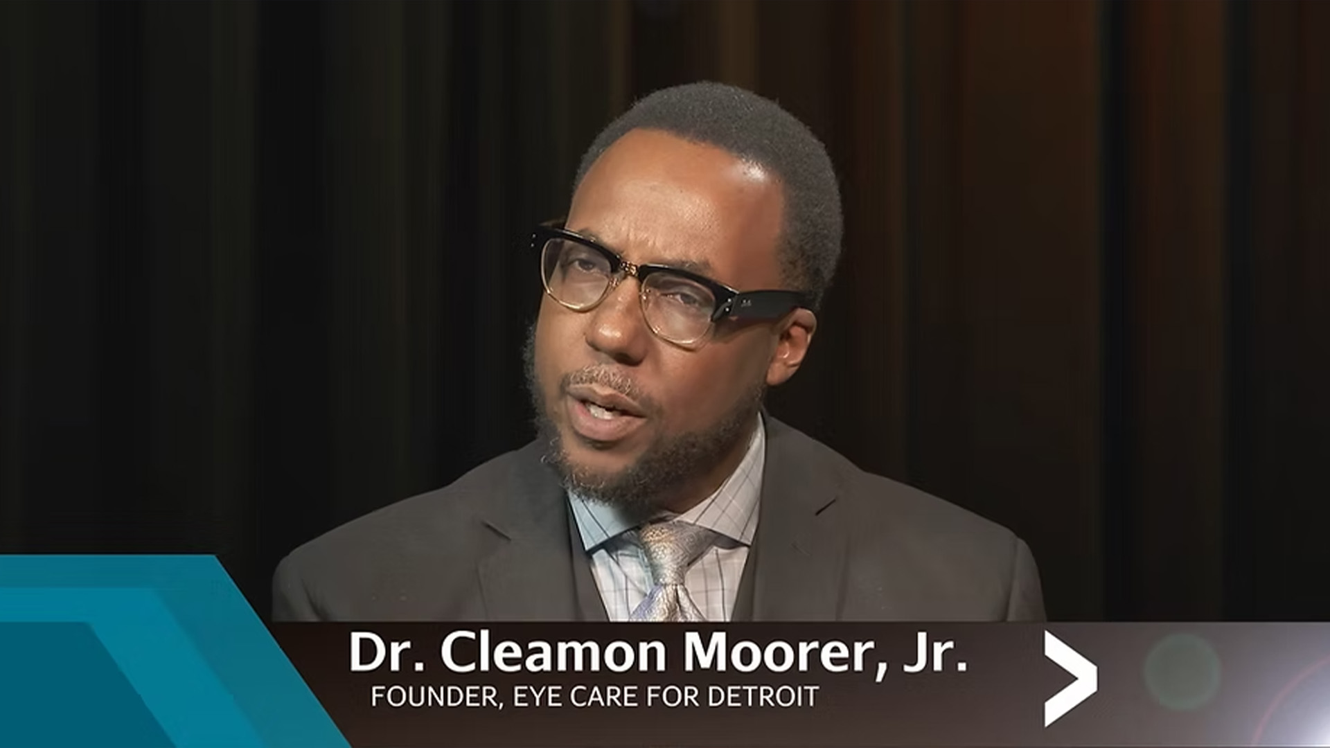 Dr. Cleamon Moorer, Jr. speaking as Founder of Eye Care for Detroit